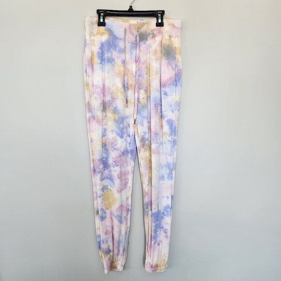 Young Fabulous & Broke Tie Dye Sweatpant Joggers Sz M Pockets Drawstring Pastel - Picture 1 of 7